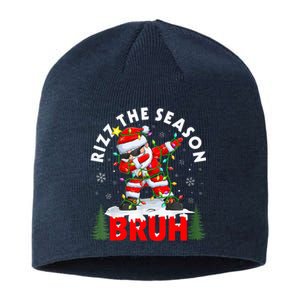 Funny Christmas Rizz Mas Santa Xmas Rizz The Season Bruh Sustainable Beanie