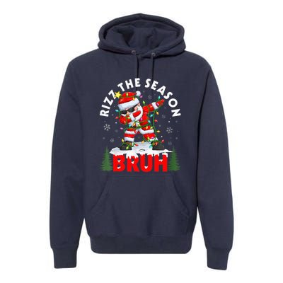 Funny Christmas Rizz Mas Santa Xmas Rizz The Season Bruh Premium Hoodie