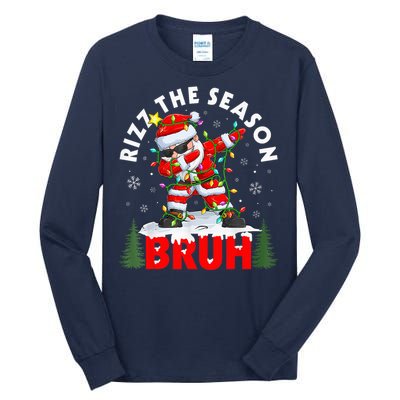 Funny Christmas Rizz Mas Santa Xmas Rizz The Season Bruh Tall Long Sleeve T-Shirt