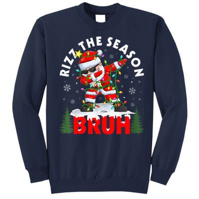 Funny Christmas Rizz Mas Santa Xmas Rizz The Season Bruh Tall Sweatshirt