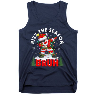 Funny Christmas Rizz Mas Santa Xmas Rizz The Season Bruh Tank Top