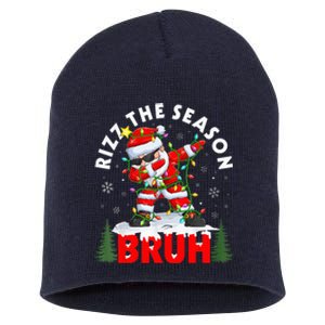 Funny Christmas Rizz Mas Santa Xmas Rizz The Season Bruh Short Acrylic Beanie