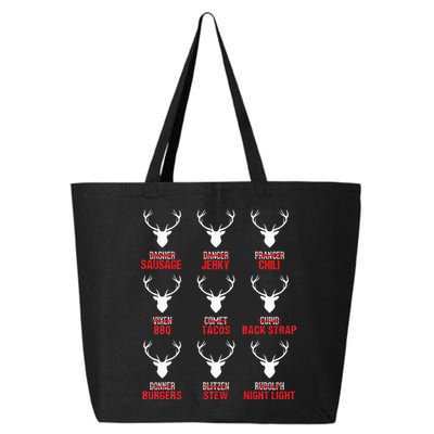 Funny Christmas Reindeer Hunter Deer Meat Hunting Gifts 25L Jumbo Tote