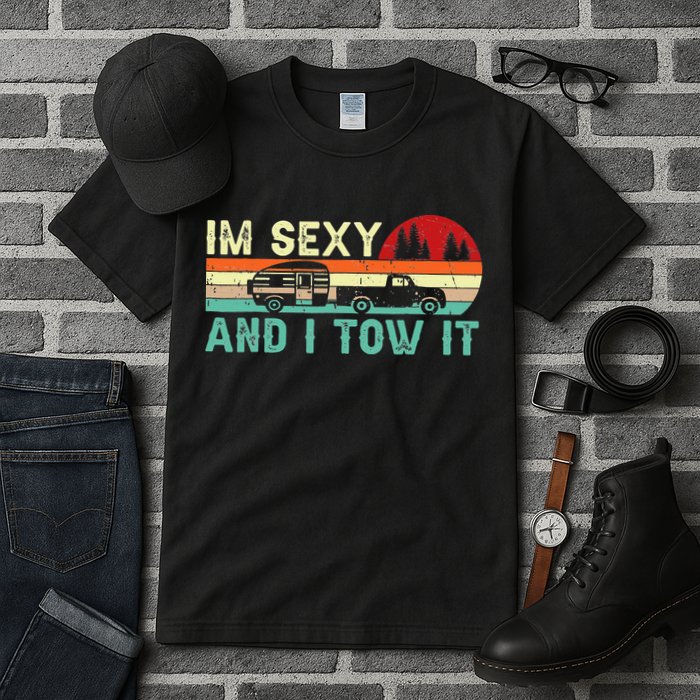 Funny Camping RV Im Sexy And I Tow It RV Camper Tall T-Shirt