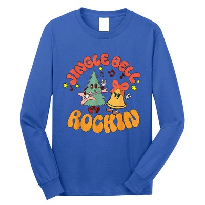 Funny Christmas Retro Music Jingle Bell Rock Rockin Xmas Long Sleeve Shirt