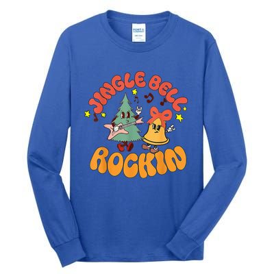 Funny Christmas Retro Music Jingle Bell Rock Rockin Xmas Tall Long Sleeve T-Shirt