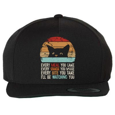 Funny Cat Retro Cat Owner Cat Humor Cat Lover Cat Wool Snapback Cap