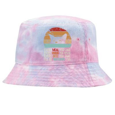 Funny Cat Retro Cat Owner Cat Humor Cat Lover Cat Tie-Dyed Bucket Hat