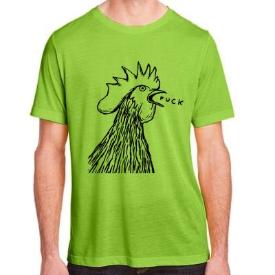 Funny Chicken Rooster Saying Fuck Adult ChromaSoft Performance T-Shirt