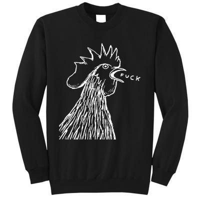 Funny Chicken Rooster Saying Fuck Tall Sweatshirt