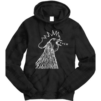 Funny Chicken Rooster Saying Fuck Tie Dye Hoodie