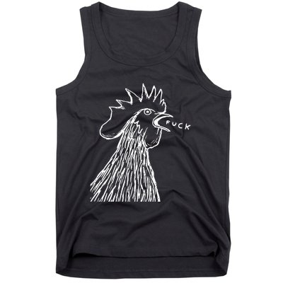 Funny Chicken Rooster Saying Fuck Tank Top