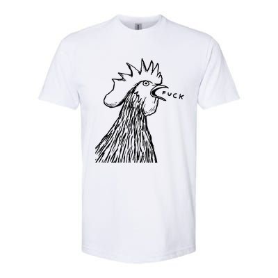 Funny Chicken Rooster Saying Fuck Softstyle CVC T-Shirt