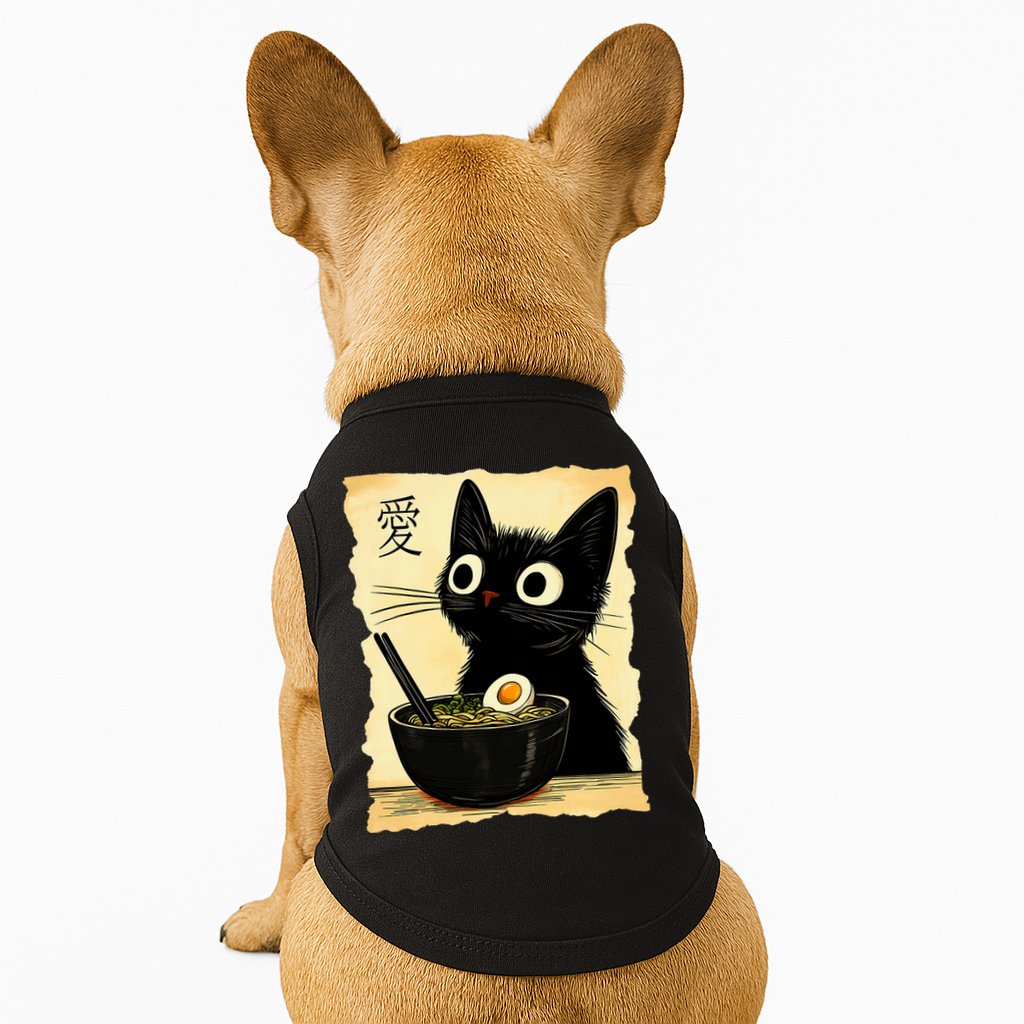 Funny Cat Ramen Graphic Japanese Kawaii Anime Cat Doggie Tank