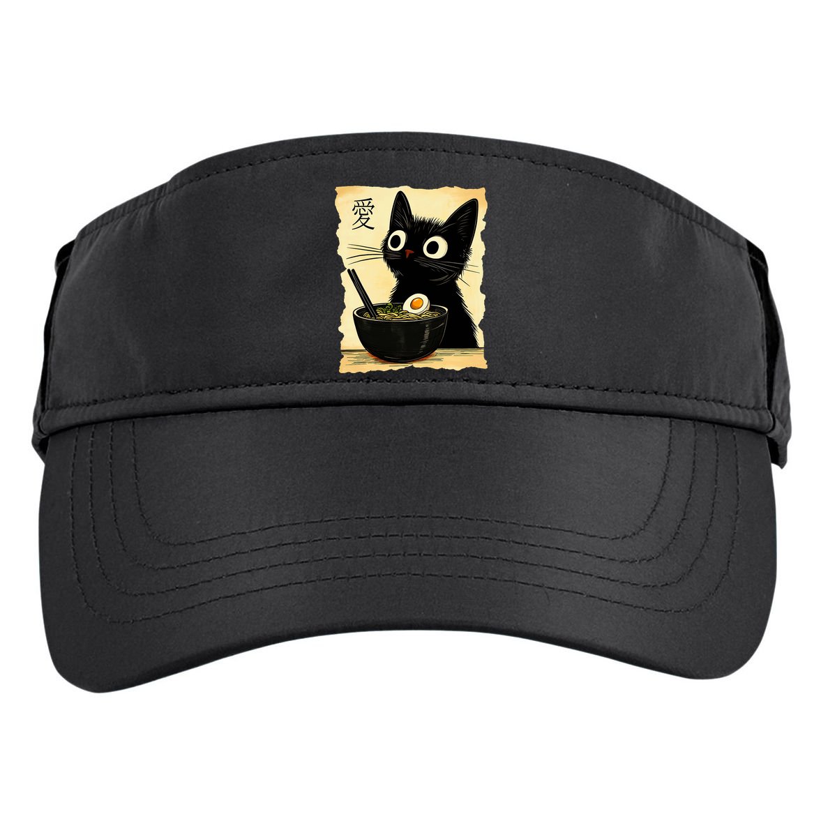 Funny Cat Ramen Graphic Japanese Kawaii Anime Cat Adult Drive Performance Visor