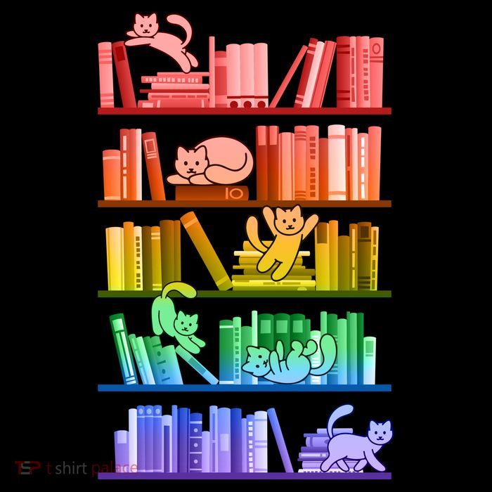 Funny Colorful Rainbow Library Cats 16 in Basic Backpack