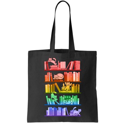 Funny Colorful Rainbow Library Cats Bag