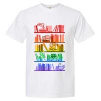 Funny Colorful Rainbow Library Cats Garment-Dyed Heavyweight T-Shirt