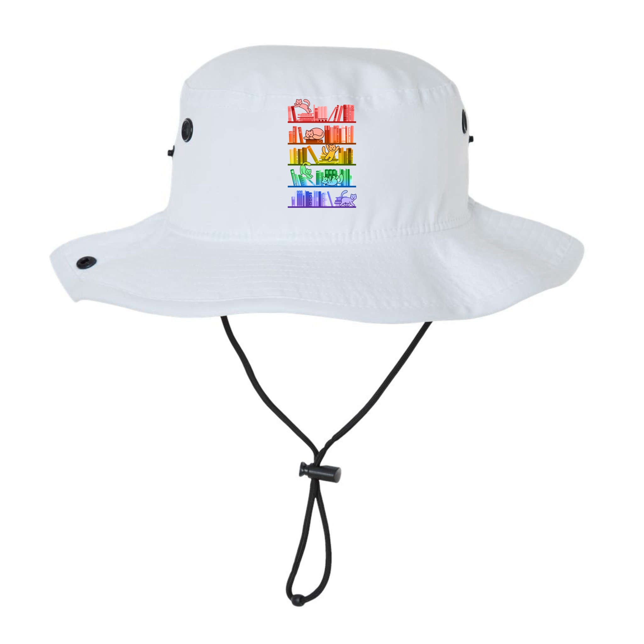 Funny Colorful Rainbow Library Cats Bucket Hat
