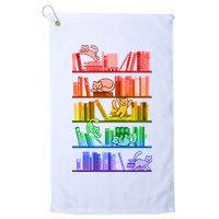 Funny Colorful Rainbow Library Cats Golf Towel