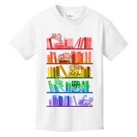 Funny Colorful Rainbow Library Cats Kids T-Shirt
