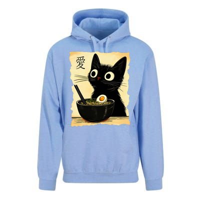 Funny Cat Ramen Graphic Japanese Kawaii Anime Cat Unisex Surf Hoodie