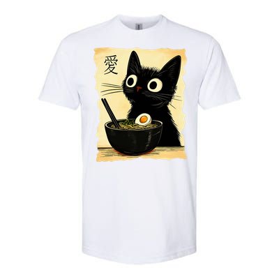 Funny Cat Ramen Graphic Japanese Kawaii Anime Cat Softstyle CVC T-Shirt