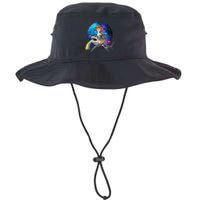 Funny Cat Riding Shark Puking Rainbow Galaxy Space Humor Pun Ank Op Bucket Hat