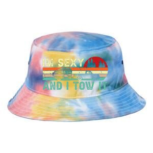 Funny Camping Rv Im Sexy And I Tow It Rv Camper Tie Dye Newport Bucket Hat