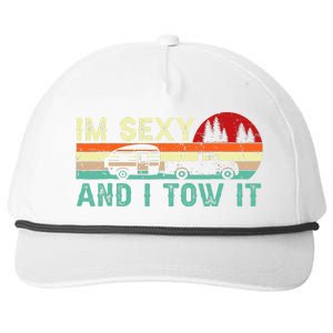 Funny Camping Rv Im Sexy And I Tow It Rv Camper Snapback Five-Panel Rope Hat