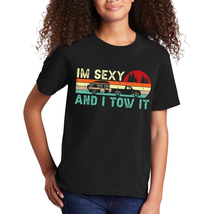 Funny Camping Rv Im Sexy And I Tow It Rv Camper Kids T-Shirt