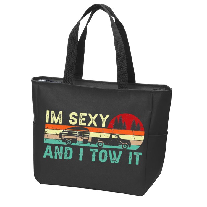 Funny Camping Rv Im Sexy And I Tow It Rv Camper Zip Tote Bag