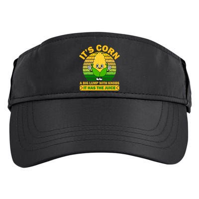Funny Corn Retro Vintage It Has The Juice It’s Corn Adult Drive Performance Visor