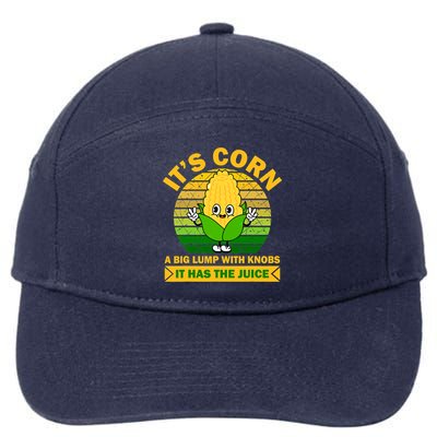Funny Corn Retro Vintage It Has The Juice It’s Corn 7-Panel Snapback Hat