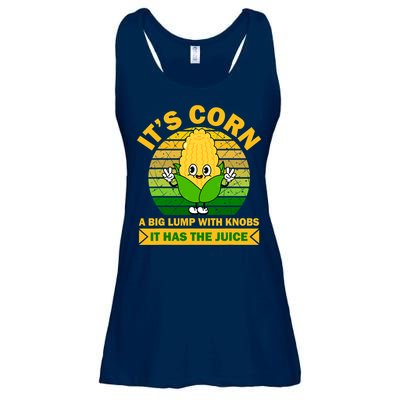 Funny Corn Retro Vintage It Has The Juice It’s Corn Ladies Essential Flowy Tank