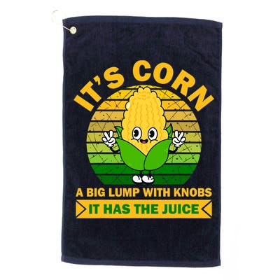 Funny Corn Retro Vintage It Has The Juice It’s Corn Golf Towel