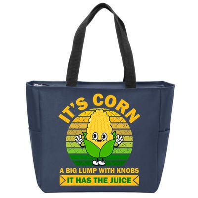 Funny Corn Retro Vintage It Has The Juice It’s Corn Zip Tote Bag