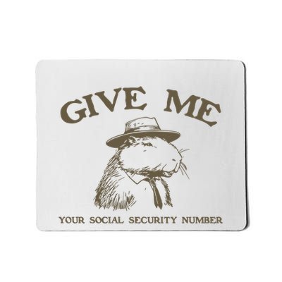 Funny Capybara Retro Graphic Mousepad