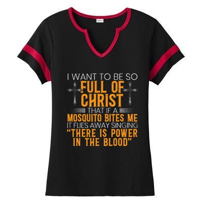 Funny Christian Religious Servant Of God Faithful Jesus Ladies Halftime Notch Neck Tee