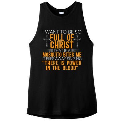 Funny Christian Religious Servant Of God Faithful Jesus Ladies PosiCharge Tri-Blend Wicking Tank