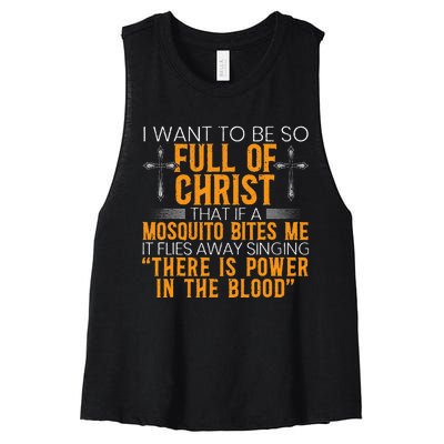 Funny Christian Religious Servant Of God Faithful Jesus Women's Racerback Cropped Tank