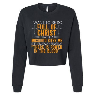 Funny Christian Religious Servant Of God Faithful Jesus Cropped Pullover Crew