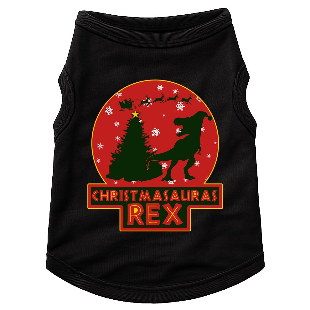 Funny Christmasaurus Rex Doggie Tank