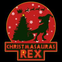 Funny Christmasaurus Rex Cooling Performance Crew T-Shirt