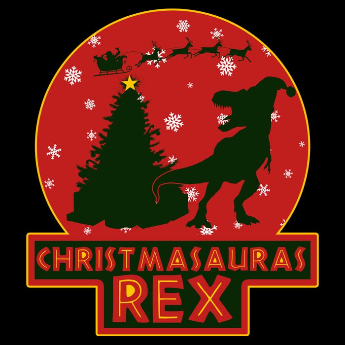 Funny Christmasaurus Rex Cooling Performance Crew T-Shirt