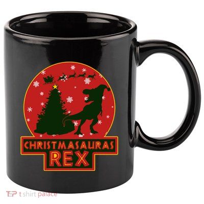 Funny Christmasaurus Rex 11oz C Handle Ceramic Mug