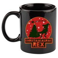 Funny Christmasaurus Rex 11oz C Handle Ceramic Mug