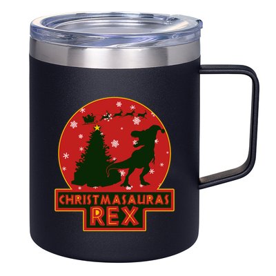 Funny Christmasaurus Rex 12oz Stainless Steel Coffee Mug