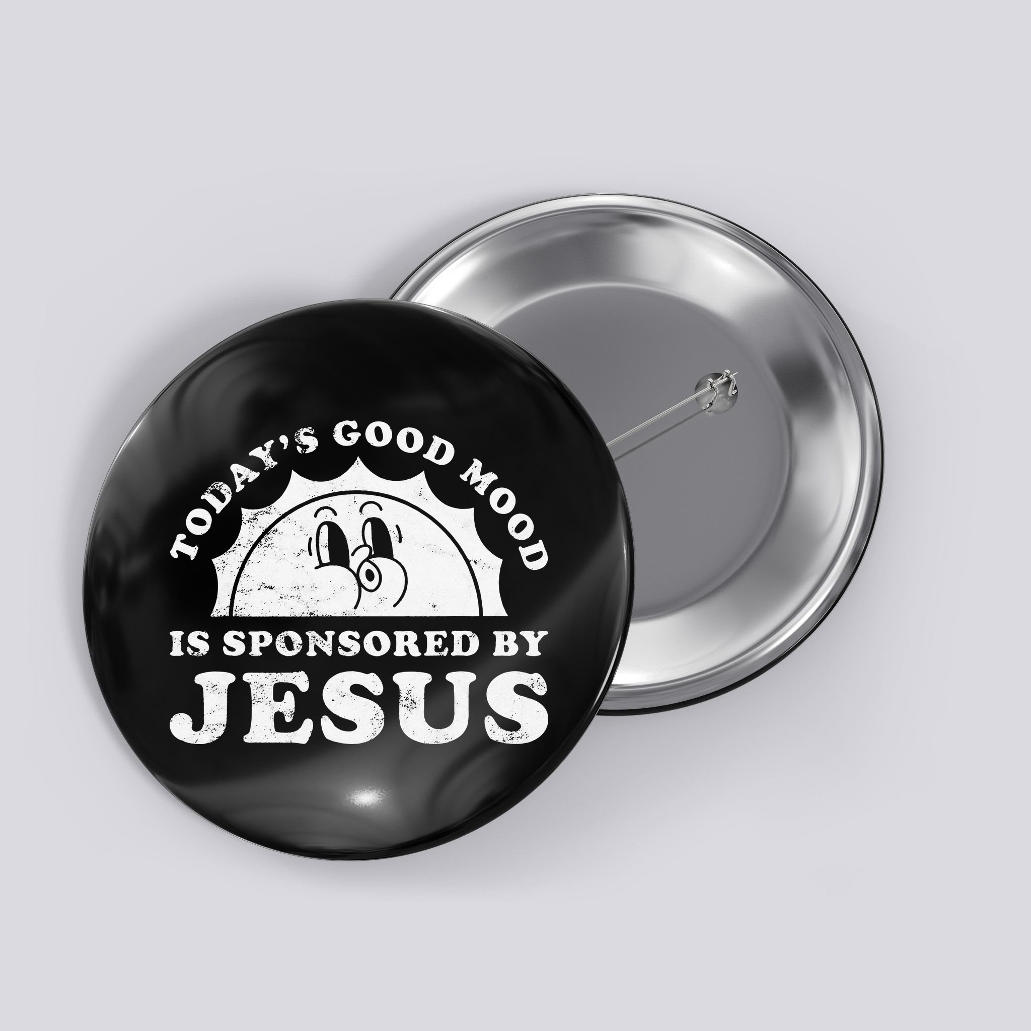 Funny Cute Retro Vintage Jesus Button