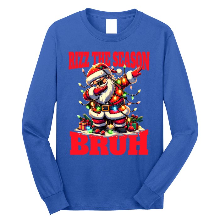 Funny Christmas Rizzmas Santa Xmas Rizz The Season Bruh Meaningful Gift Long Sleeve Shirt